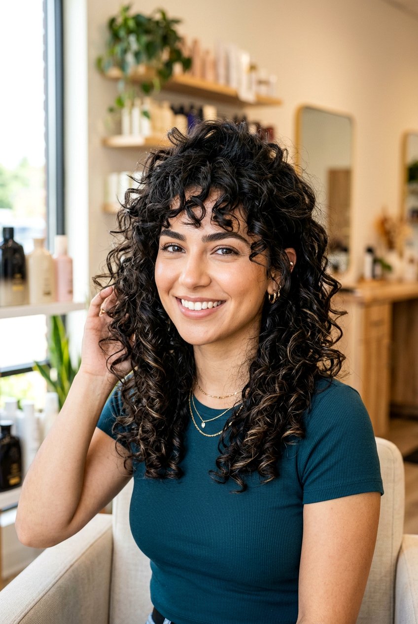 Curly wolf cut - 20 wolf cut for women - 20 wolf cut for women