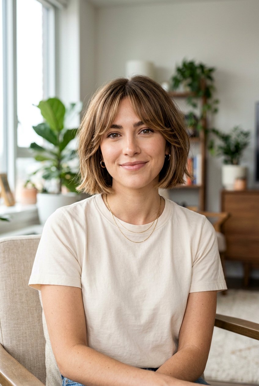 Curtain Bang Bob Haircut - 20 salon haircut ideas for short hair