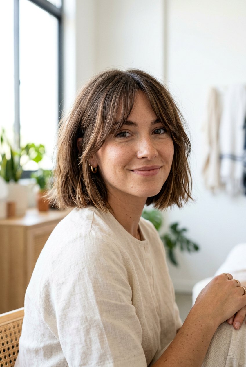 Curtain Bang Bob for Damaged Hair - 20 haircuts for damaged hair - 20 haircuts for damaged hair