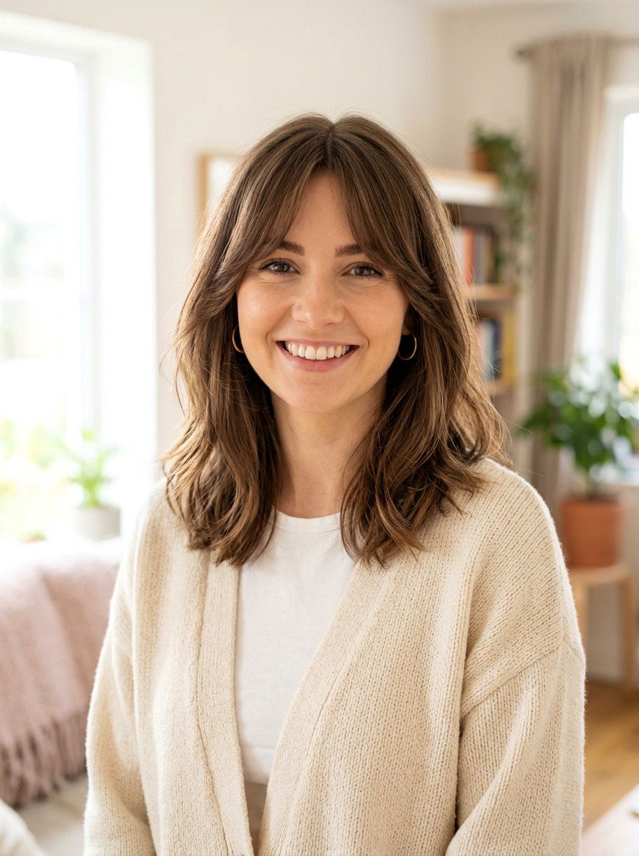 Curtain Bang Lob - 20 haircut to reshape shoulder length hair - 20 haircut to reshape shoulder length hair