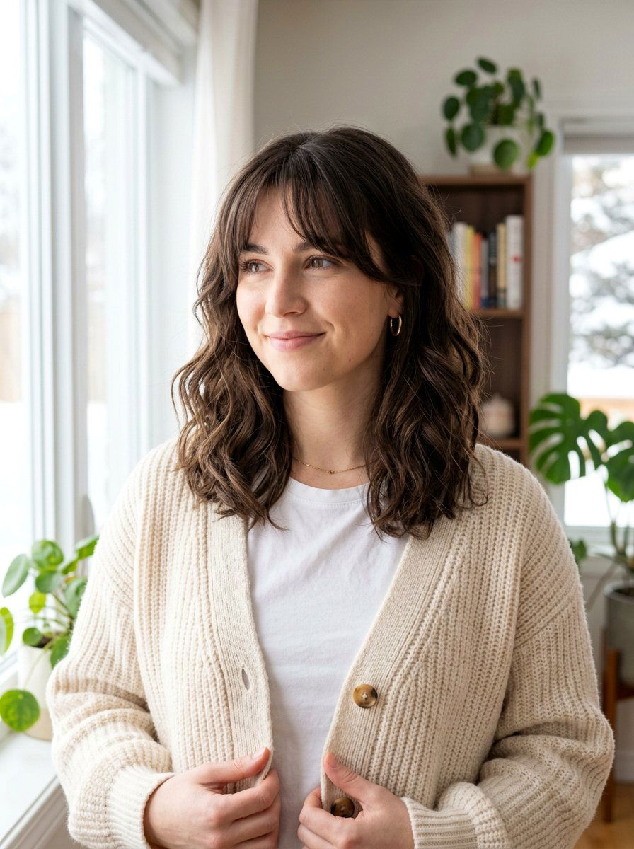 Curtain Bang Winter Lob - 20 winter lob haircut ideas - 20 winter lob haircut ideas