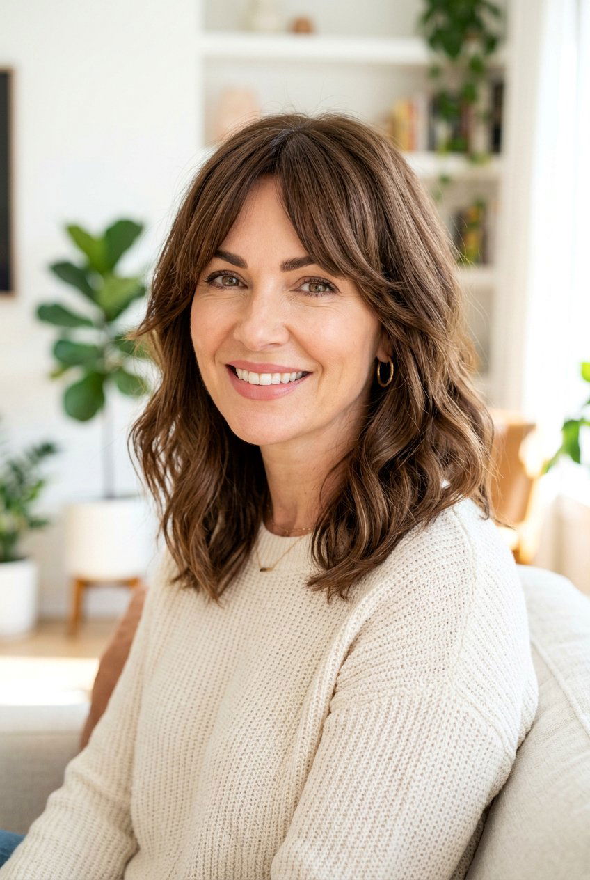 Curtain Bangs - 20 best haircuts for women over 40 - 20 best haircuts for women over 40