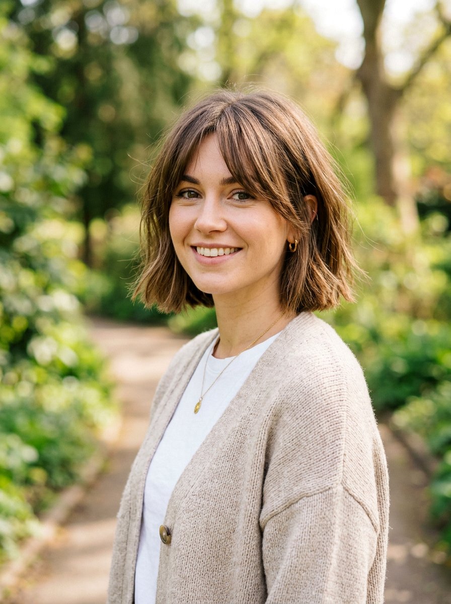 Curtain Bangs Bob - 20 short haircut to make fine hair look thicker - 20 short haircut to make fine hair look thicker