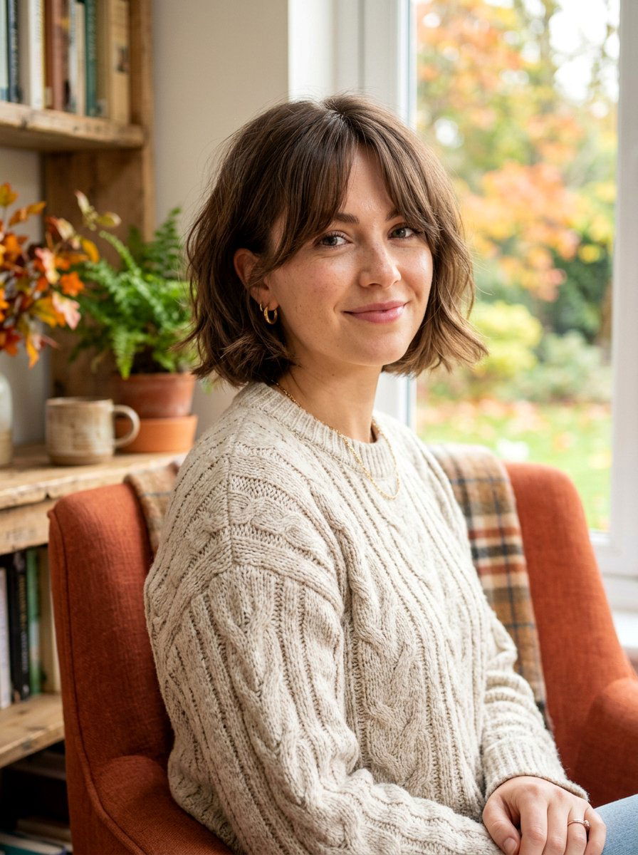 Curtain Bangs Bob - 20 hairstyle to hide thinning temples - 20 hairstyle to hide thinning temples