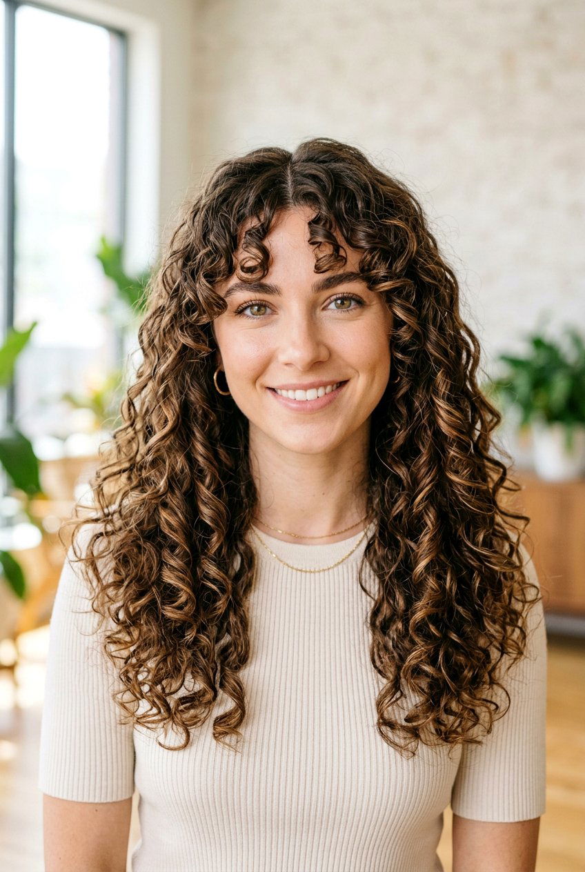 Curtain Bangs Curly Hair - 20 curly hair with bangs - 20 curly hair with bangs
