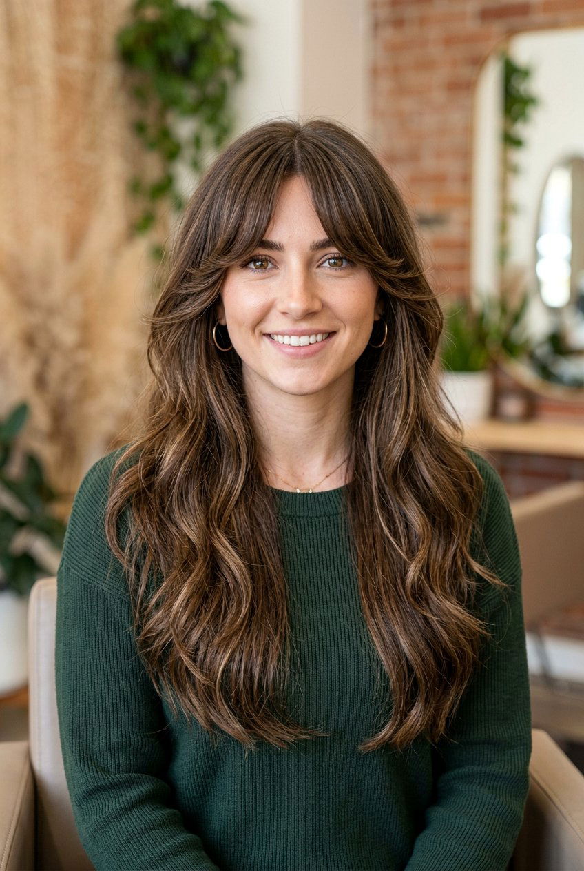 Curtain Bangs Long Hair - 20 haircut for split ends on long hair - 20 haircut for split ends on long hair