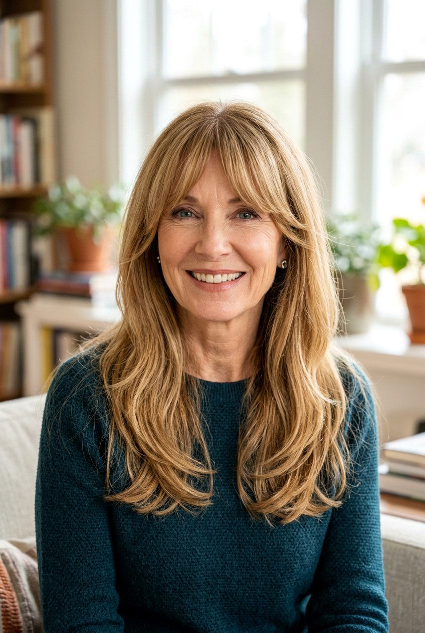 Curtain Bangs Long Haircut Over 60 - 20 long haircut for women over 60 - 20 long haircut for women over 60