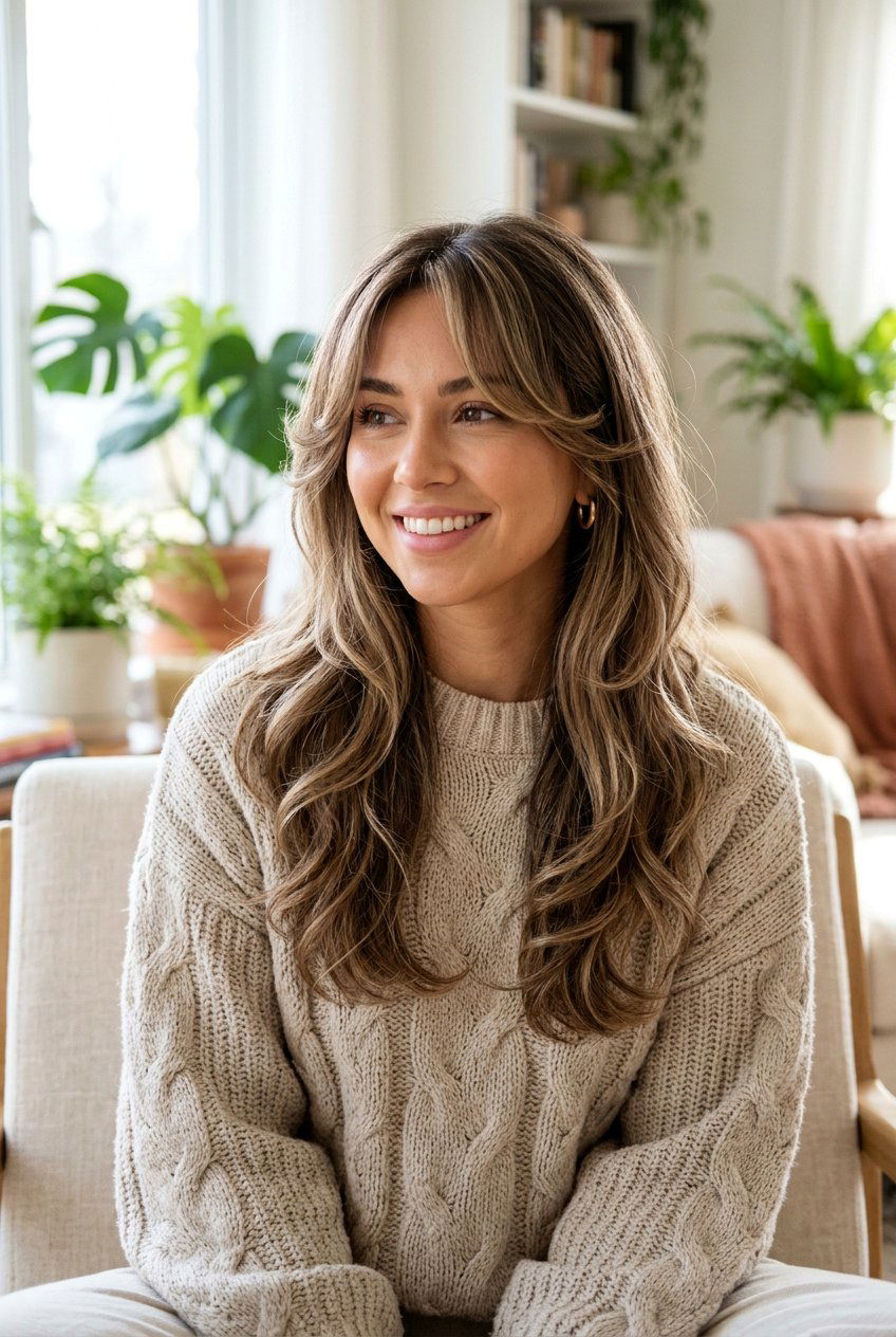 Curtain Bangs Long Layers - 20 classic layered haircut for long hair - 20 classic layered haircut for long hair