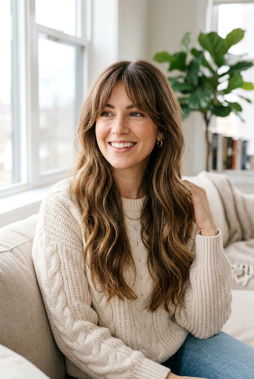 Curtain Bangs Postpartum - 20 haircut for postpartum regrowth - 20 haircut for postpartum regrowth