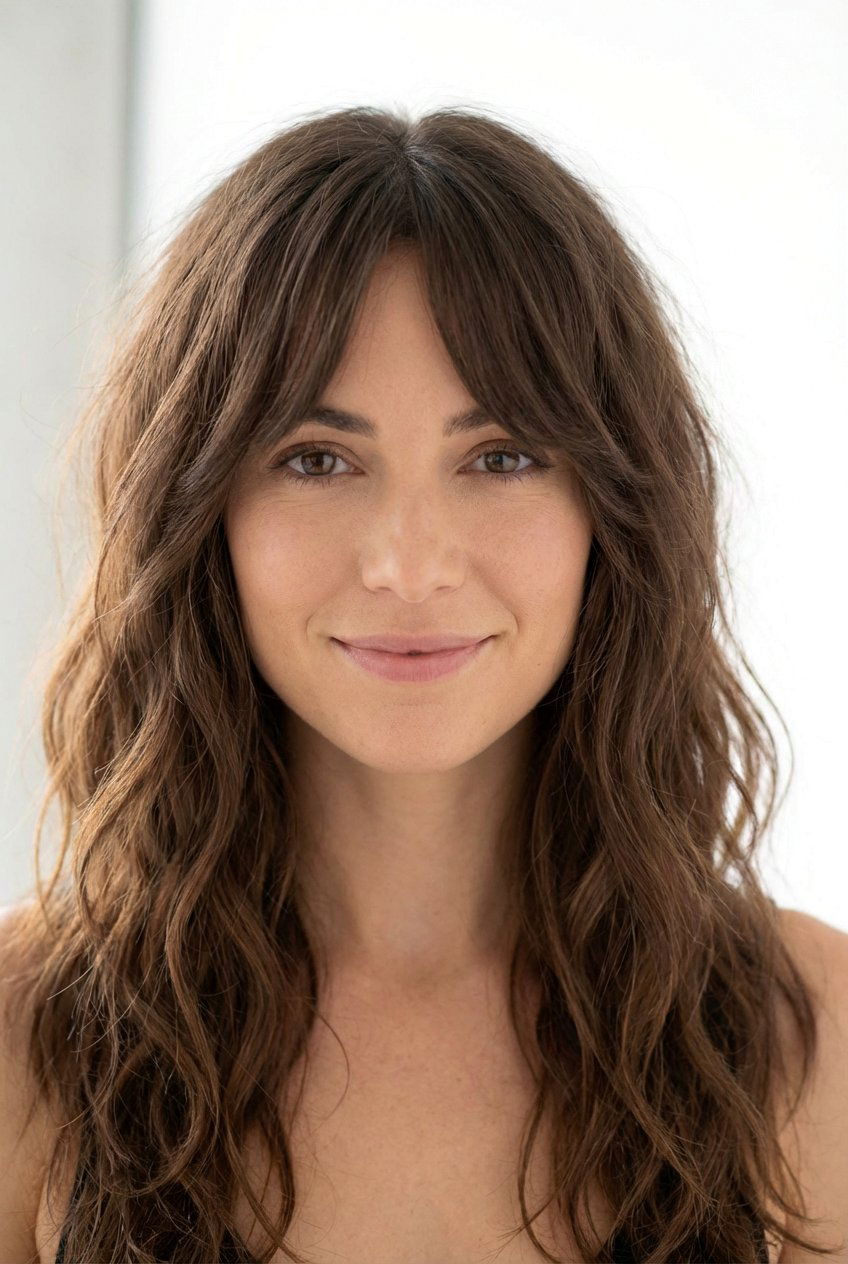 Curtain Bangs Wavy Hair - 20 hairstyles for wavy hair - 20 hairstyles for wavy hair