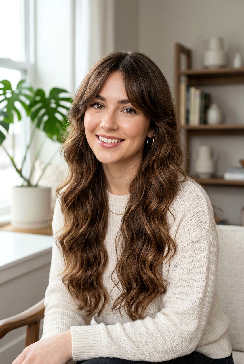 Curtain Bangs With Long Hair - 20 low maintenance haircuts for thick hair - 20 low maintenance haircuts for thick hair