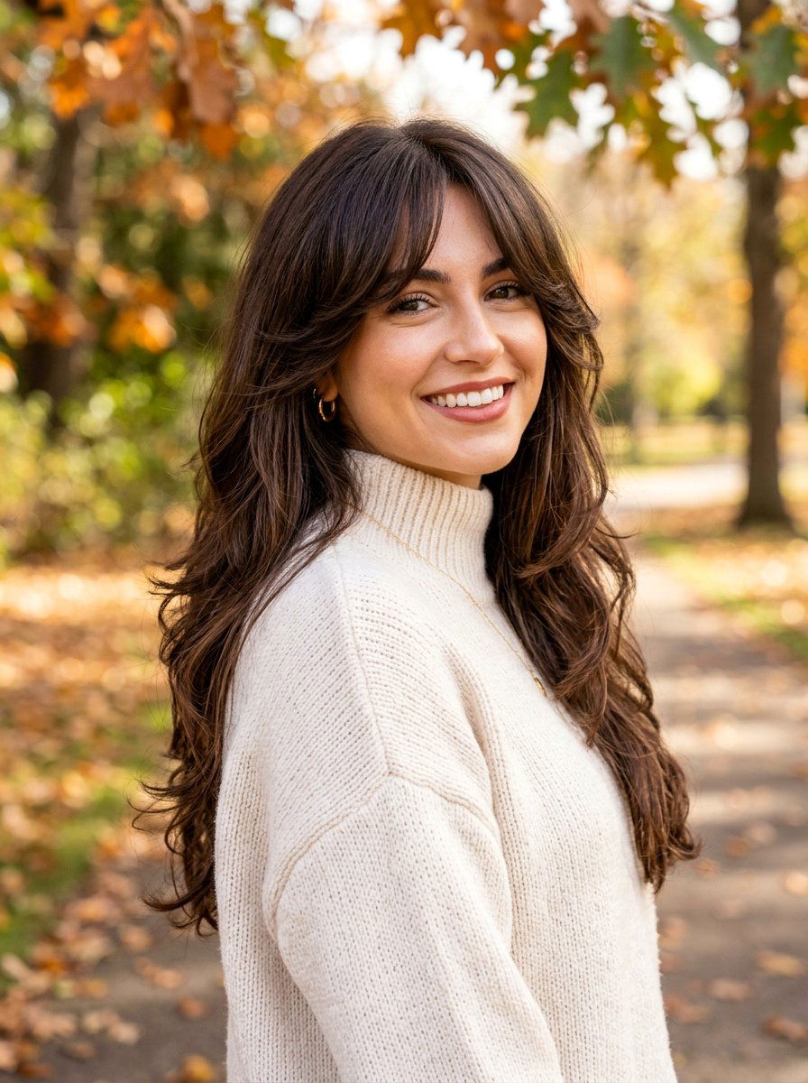 Curtain Bangs With Long Layers - 20 haircut to fix flat layers - 20 haircut to fix flat layers