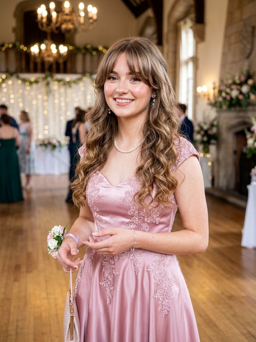 Curtain Bangs With Loose Waves Prom - 20 soft glam hairstyle for prom - 20 soft glam hairstyle for prom