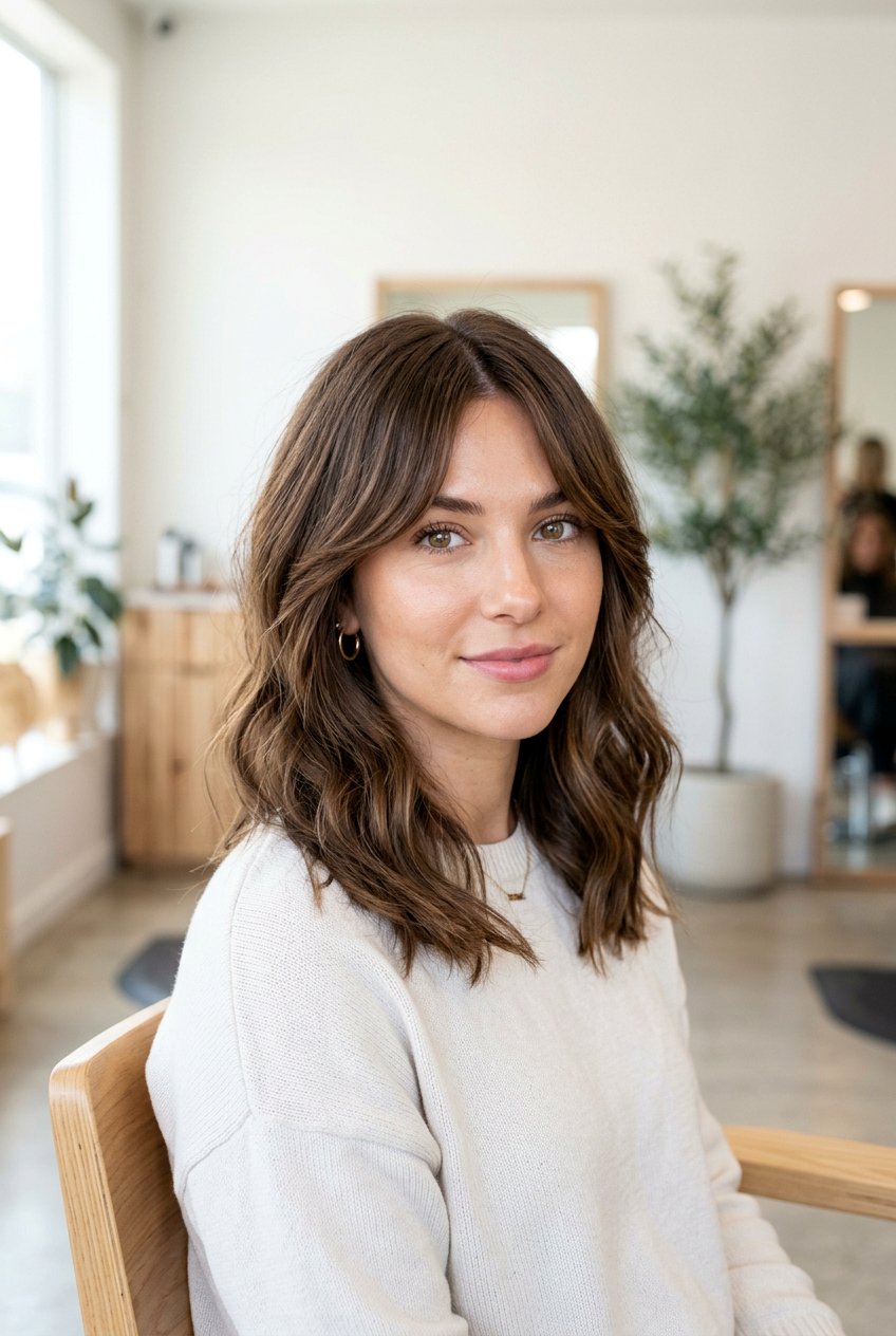 Curtain Bangs With Medium Haircut For Women - 20 trendy salon haircuts for women - 20 trendy salon haircuts for women