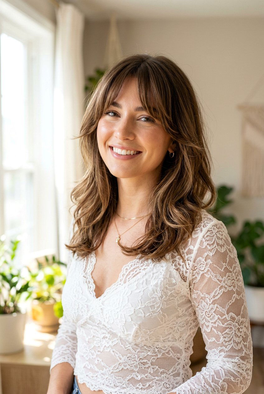 Curtain Bangs With Medium Layers - 20 medium haircut ideas for women - 20 medium haircut ideas for women