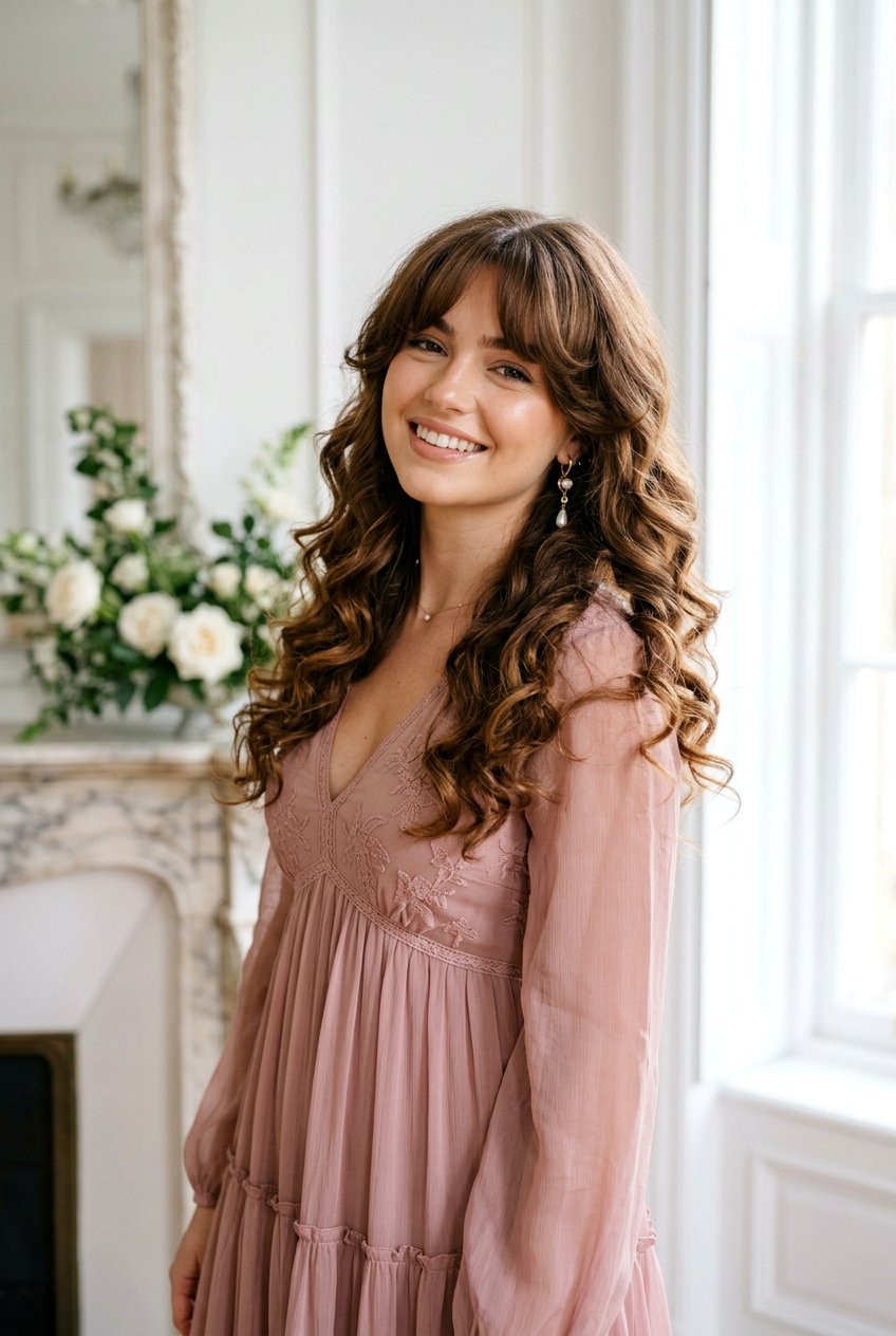 Curtain Bangs With Volume - 20 bridal hair ideas for women - 20 bridal hair ideas for women