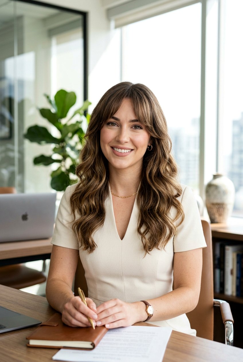 Curtain Bangs With Waves - 20 internship hairstyle for college women - 20 internship hairstyle for college women