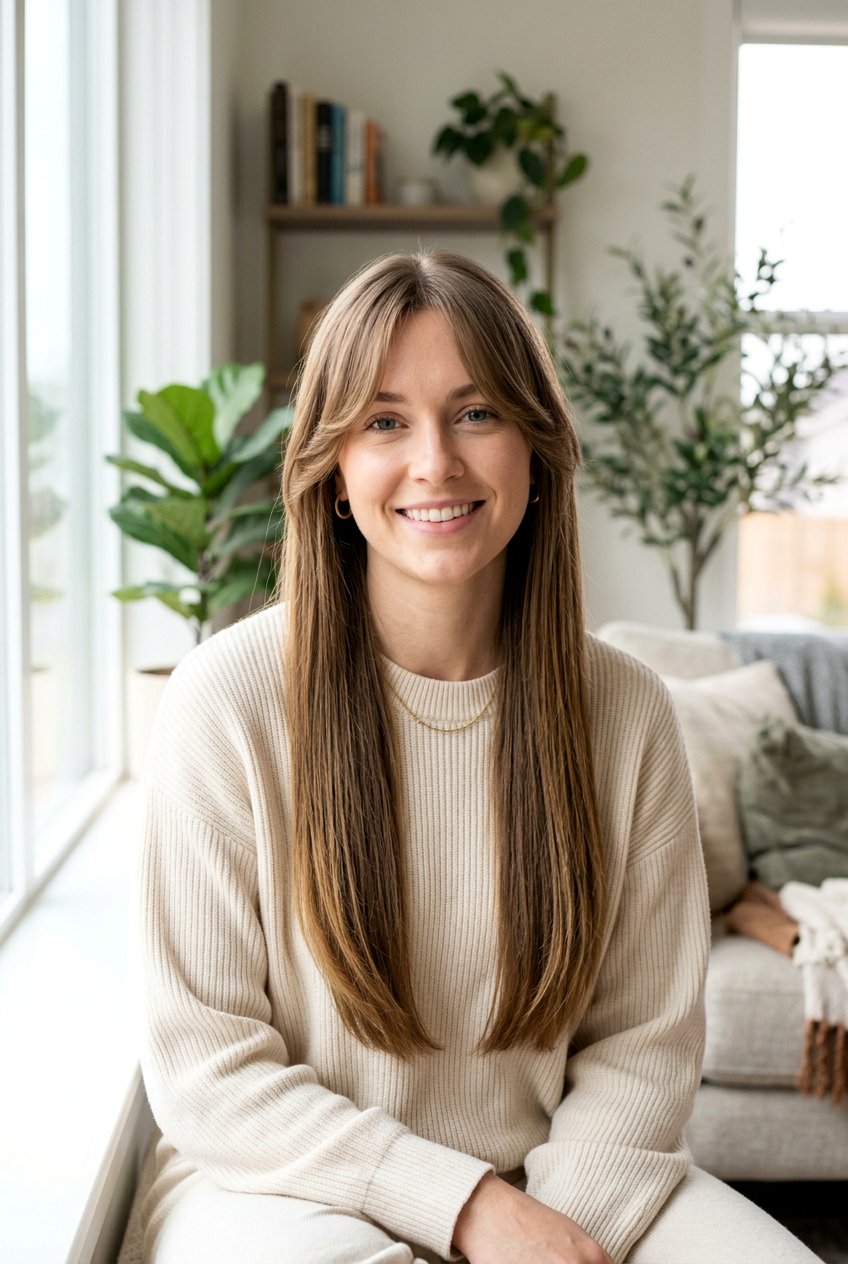 Curtain Bangs with Long Straight Hair - 20 salon haircut ideas for long hair - 20 salon haircut ideas for long hair