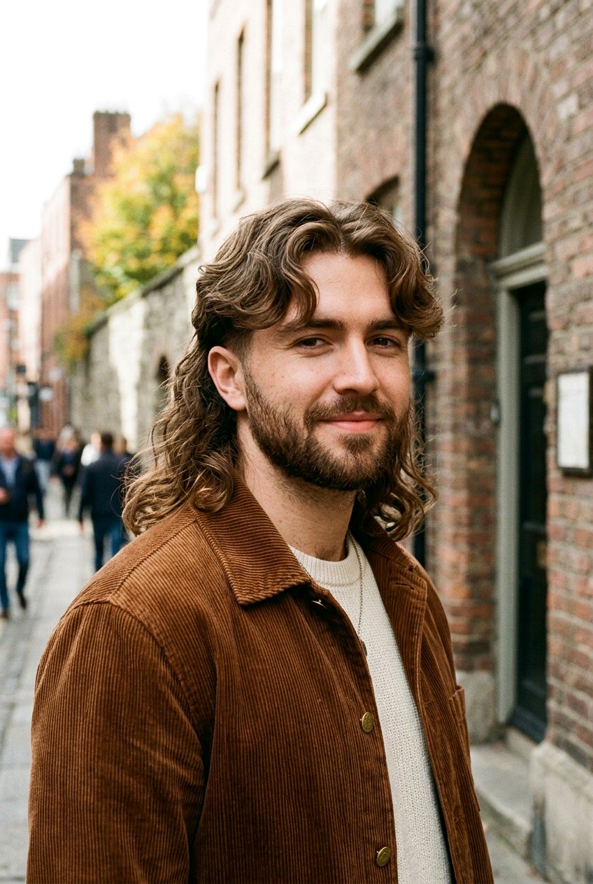Curtain Mullet - 20 modern mullet for wavy hair men - 20 modern mullet for wavy hair men