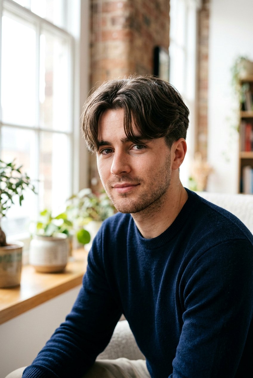 Curtain haircut with fringe - 20 curtain haircut for men - 20 curtain haircut for men