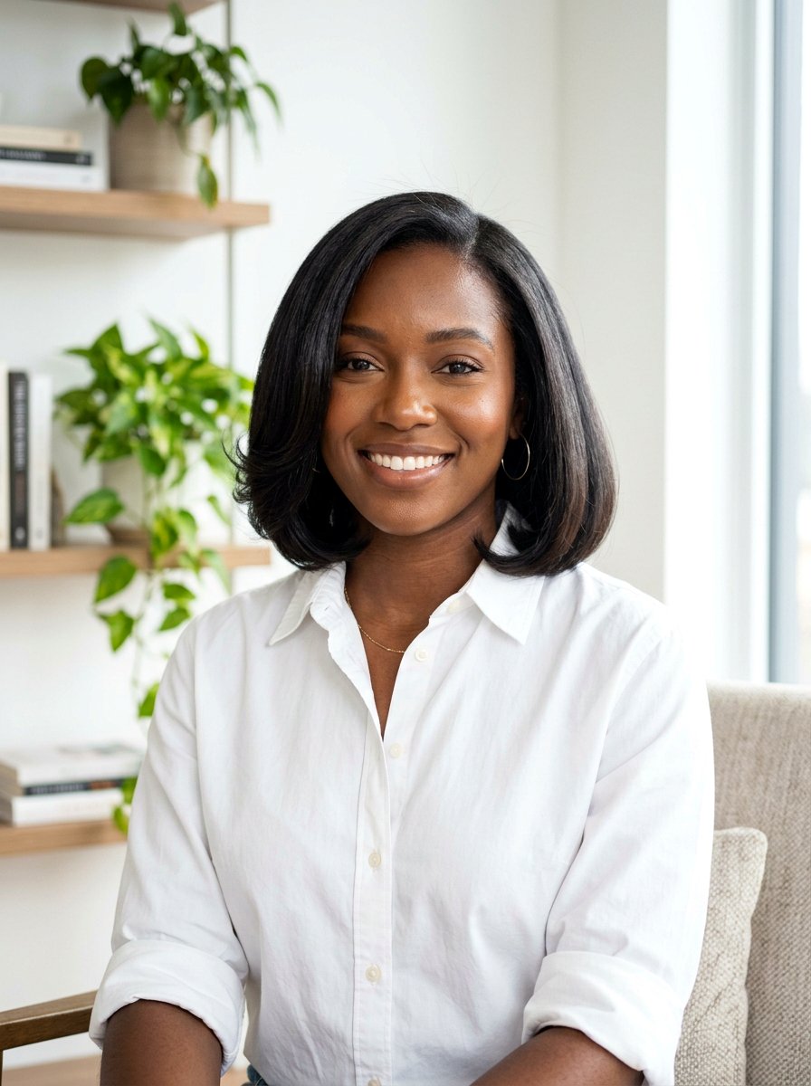 Curved Silk Press Bob - 20 silk press bob hairstyle - 20 silk press bob hairstyle