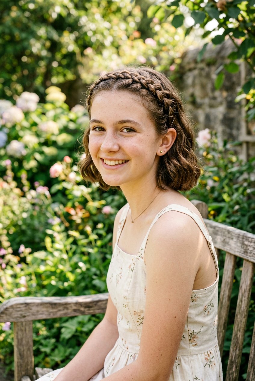 Cute Braided Crown For Short Hair - 20 cute prom hairstyles for teens - 20 cute prom hairstyles for teens