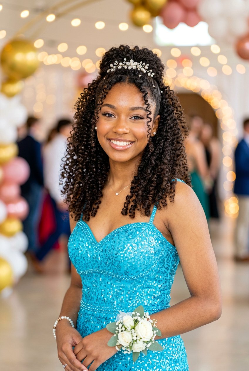 Cute Prom Hairstyle For Natural Curls - 20 cute prom hairstyles for teens - 20 cute prom hairstyles for teens