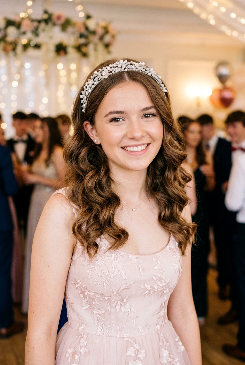 Cute Prom Hairstyle With Headband - 20 cute prom hairstyles for teens - 20 cute prom hairstyles for teens