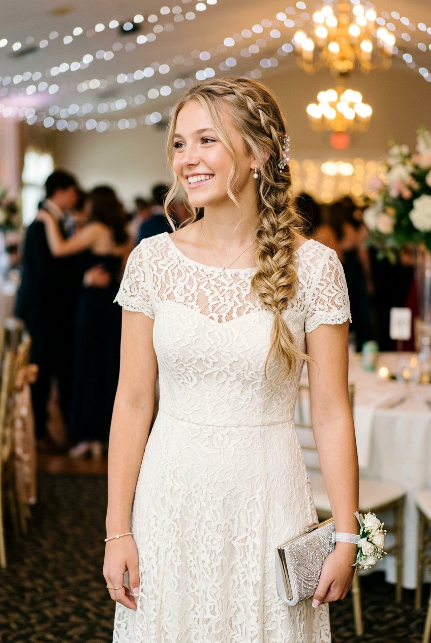 Cute Side Braid For Prom - 20 cute prom hairstyles for teens - 20 cute prom hairstyles for teens