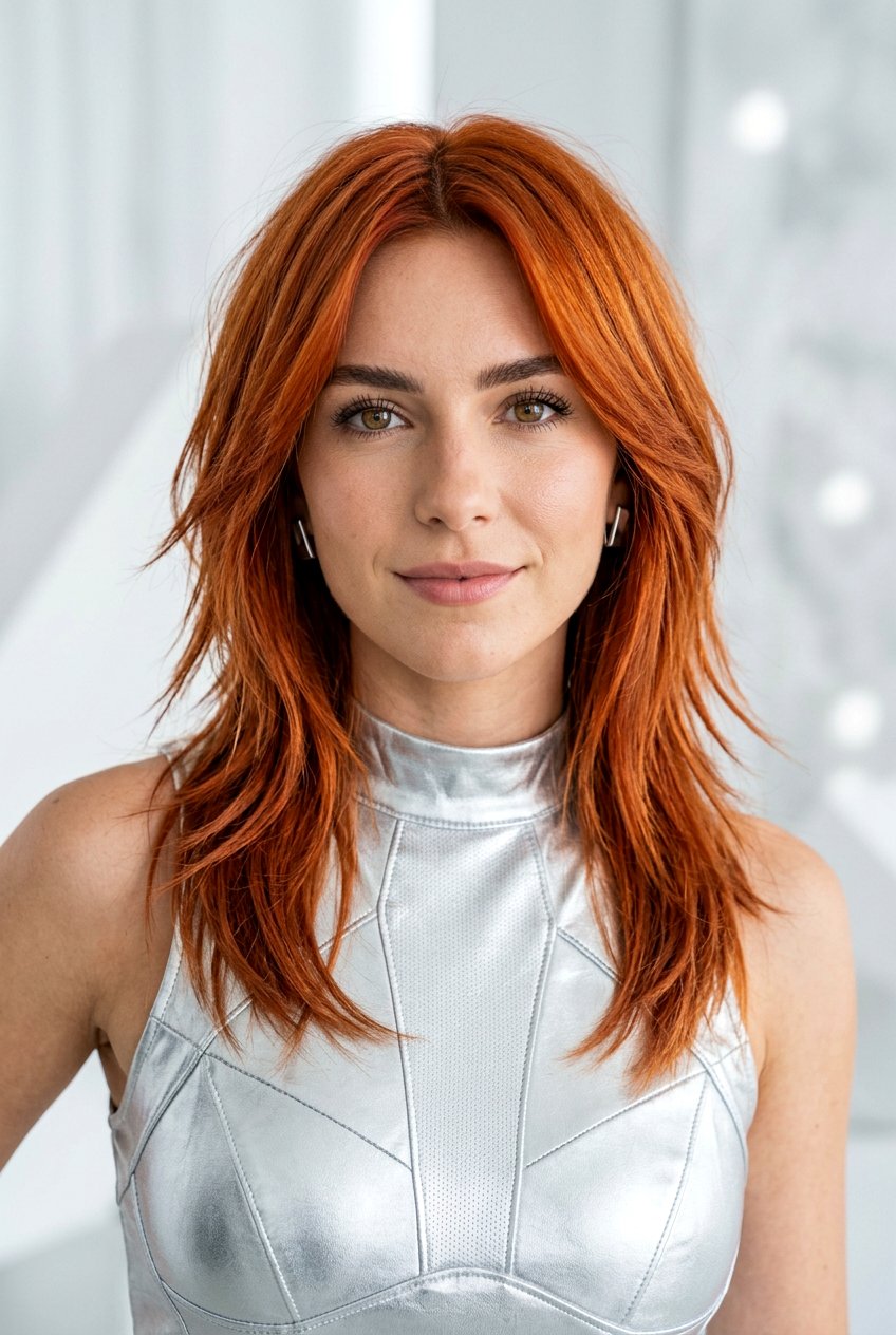 Cyber Copper Medium Layered Hair - 20 hair color ideas for medium layered hair - 20 hair color ideas for medium layered hair
