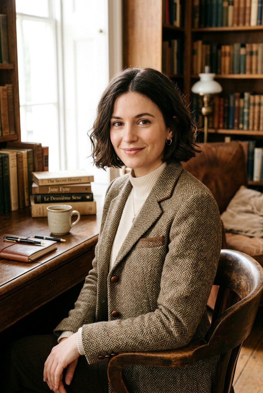 Dark Academia French Bob - 20 dark academia hairstyles - 20 dark academia hairstyles