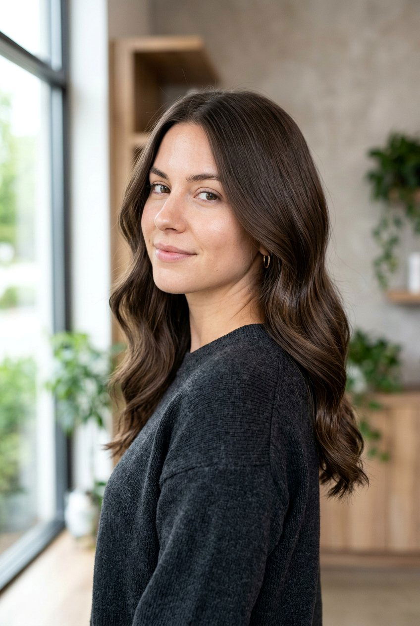 Dark Ash Brown Hair - 20 cool toned brunette hair - 20 cool toned brunette hair