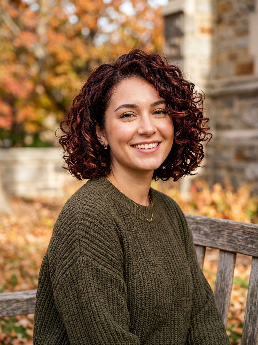 Dark Auburn Red Balayage Curly Bob - 20 red balayage for curly bob - 20 red balayage for curly bob