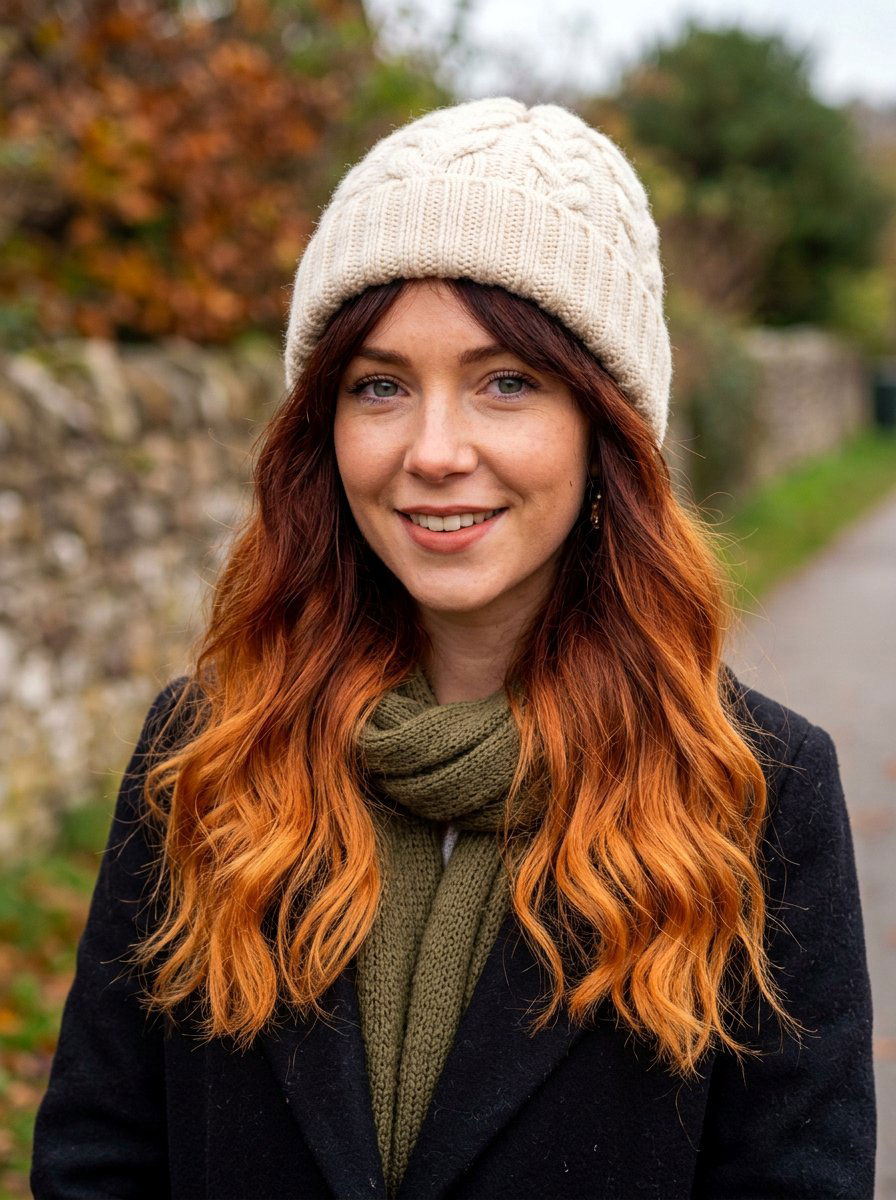 Dark Auburn To Ginger Brunette Root Melt - 20 root melt ideas for brunette balayage - 20 root melt ideas for brunette balayage