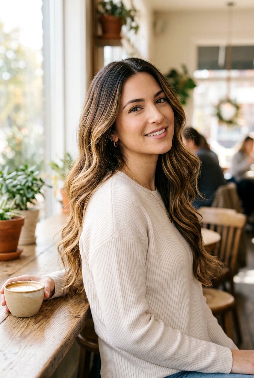 Dark Brown Hair With Honey Balayage - 20 salon brunette refresh ideas - 20 salon brunette refresh ideas