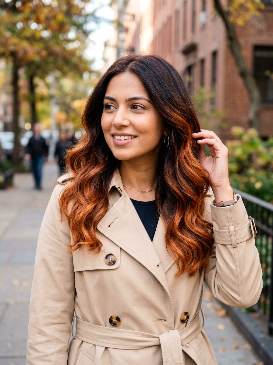 Dark Brown To Auburn Balayage - 20 rich auburn balayage - 20 rich auburn balayage