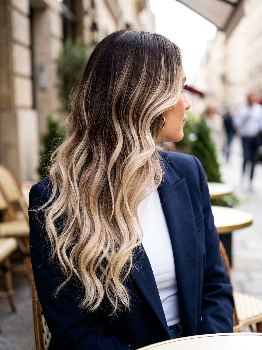 Dark Brown to Pearl Beige Blonde Balayage - 20 pearl beige blonde balayage - 20 pearl beige blonde balayage