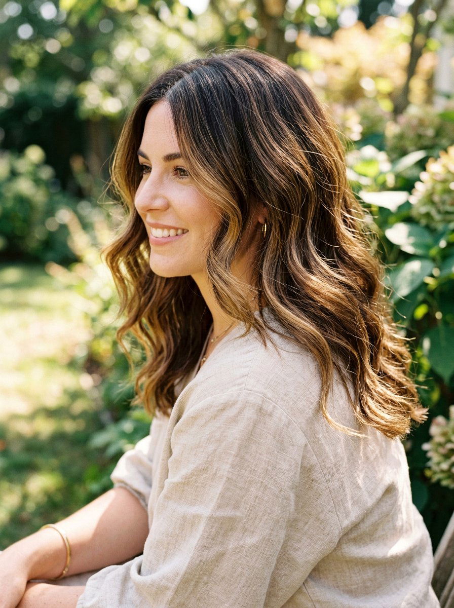 Dark Brunette Balayage With Honey Highlights - 20 rich brunette with subtle highlights - 20 rich brunette with subtle highlights