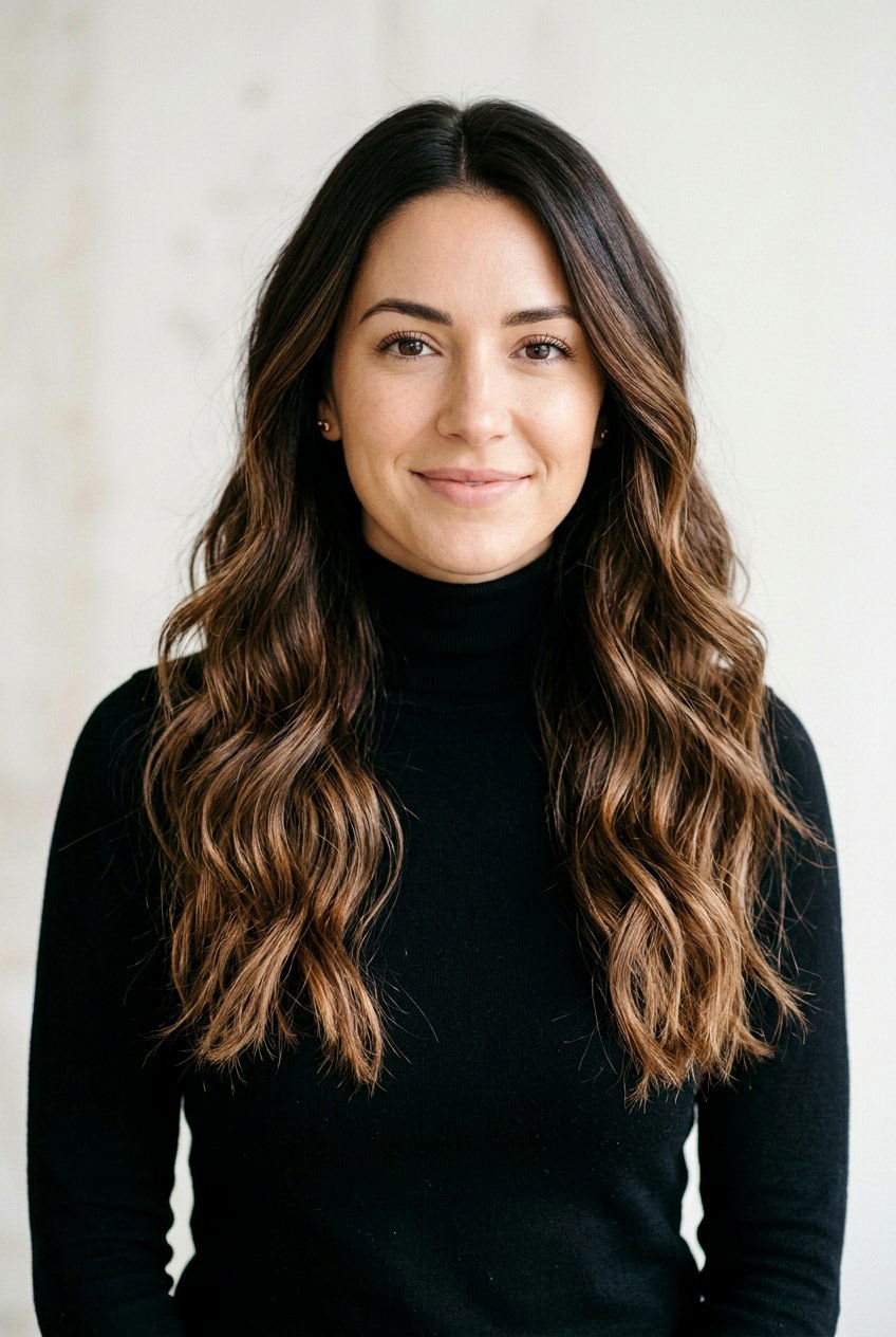 Dark Brunette Balayage With Subtle Root Melt - 20 brunette balayage with root melt - 20 brunette balayage with root melt