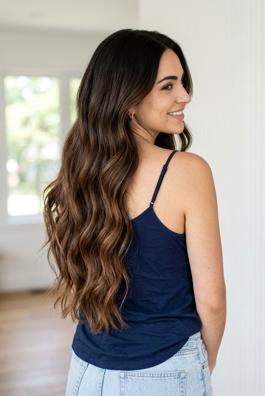 Dark Brunette Color Melt - 20 dimensional dark brunette hair color - 20 dimensional dark brunette hair color