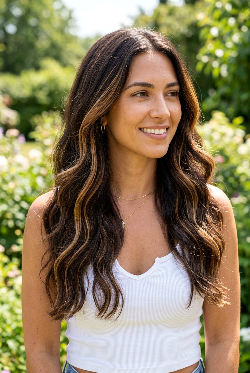 20 Gorgeous Dark Brunette With Caramel Ribbons Inspirations