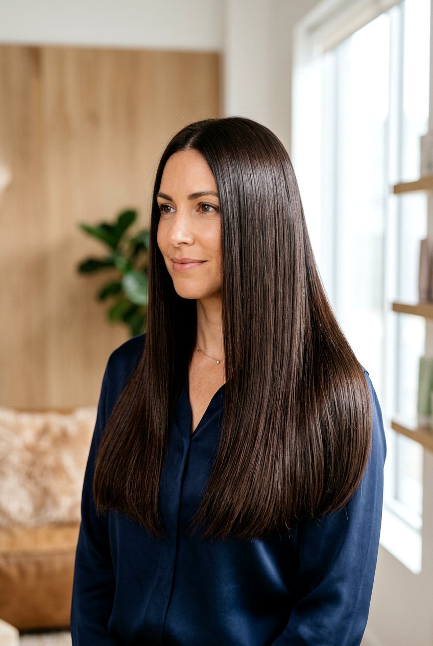 Dark Chocolate Brown - 20 hair color ideas for gray coverage - 20 hair color ideas for gray coverage