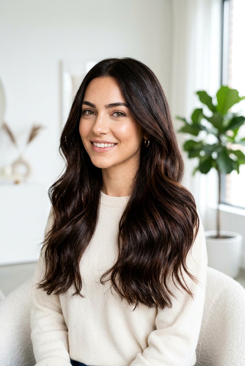 Dark Chocolate Brown Black Hair - 20 hair color ideas for black hair - 20 hair color ideas for black hair