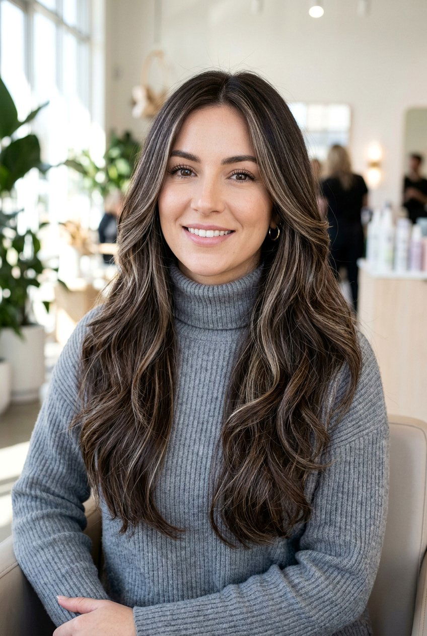 Dark Chocolate Brunette With Platinum Blonde Babylights - 20 dark chocolate brunette with blonde highlights - 20 dark chocolate brunette with blonde highlights