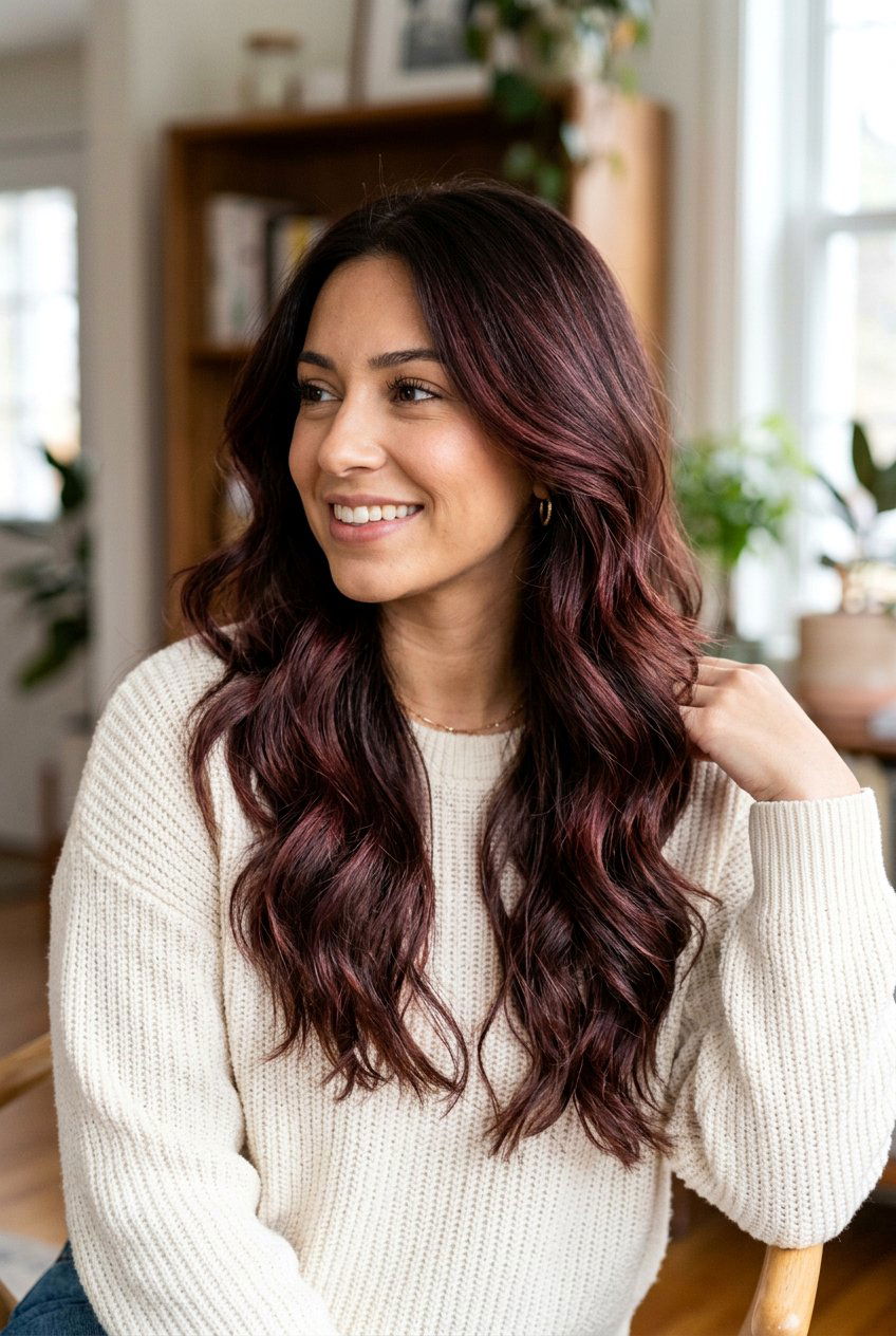 Dark Chocolate Burgundy Wine Balayage - 20 burgundy wine balayage - 20 burgundy wine balayage