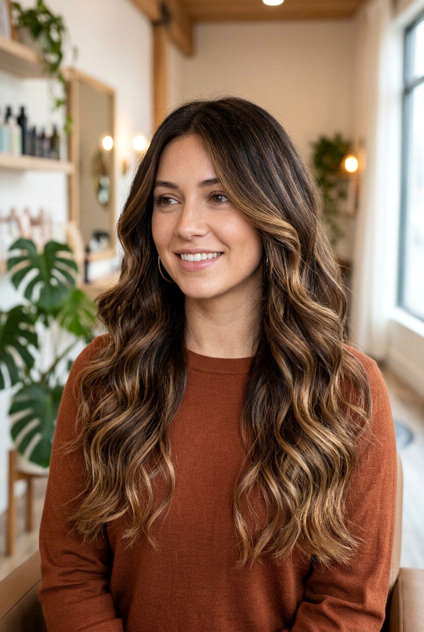 20 Stunning Dark Brown Hair With Golden Babylights to Love