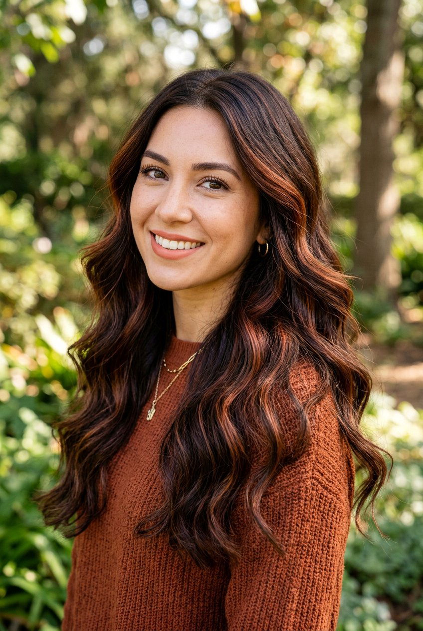 Dark Chocolate Hair with Warm Copper Tones - 20 dark chocolate hair color - 20 dark chocolate hair color