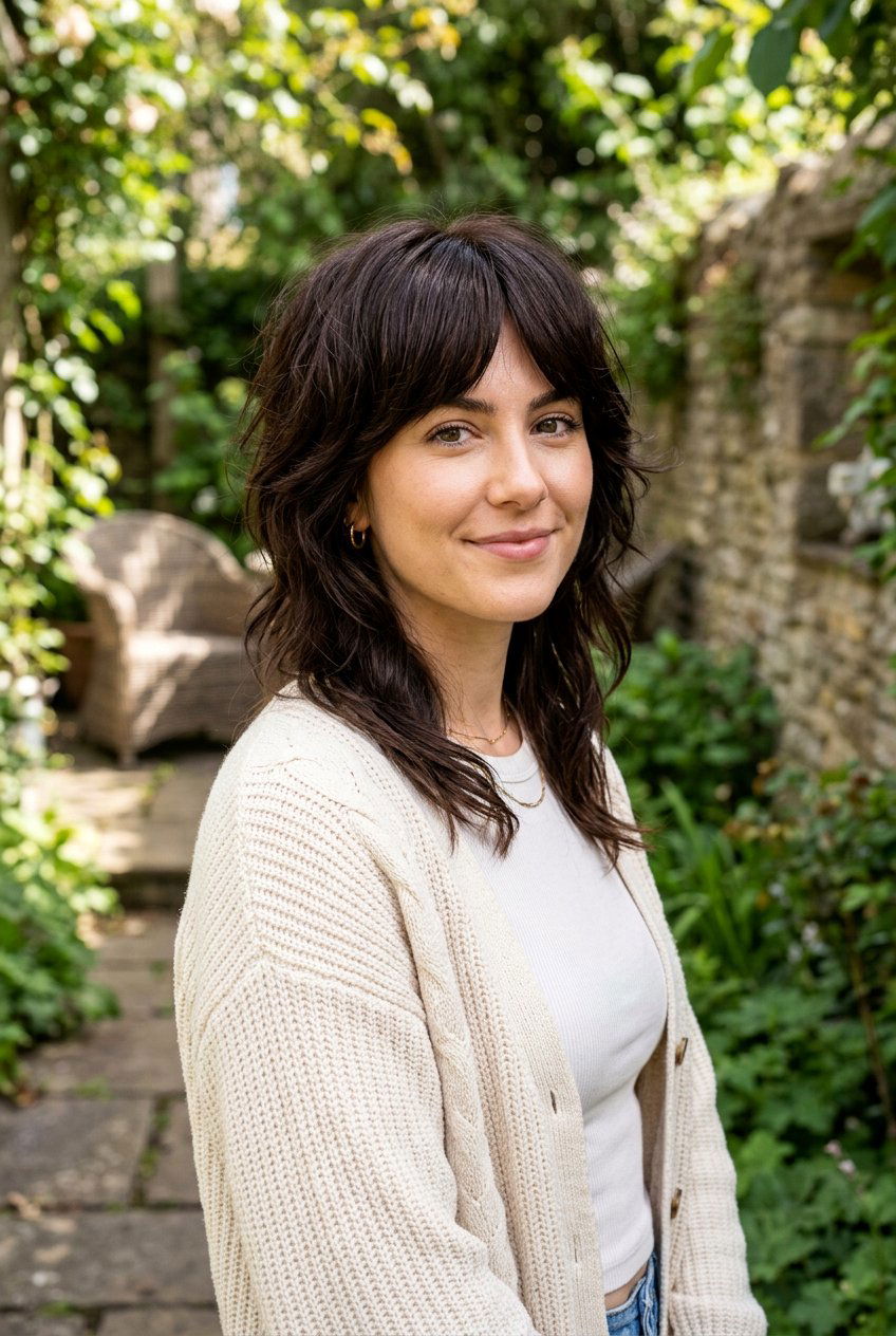 Dark Chocolate Wolf Cut - 20 hair color ideas for wolf cuts - 20 hair color ideas for wolf cuts