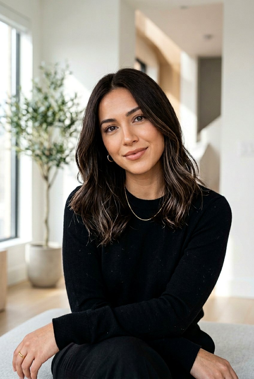 Dark Cocoa Base With Barely There Beige Pieces - 20 cocoa brunette with beige balayage - 20 cocoa brunette with beige balayage