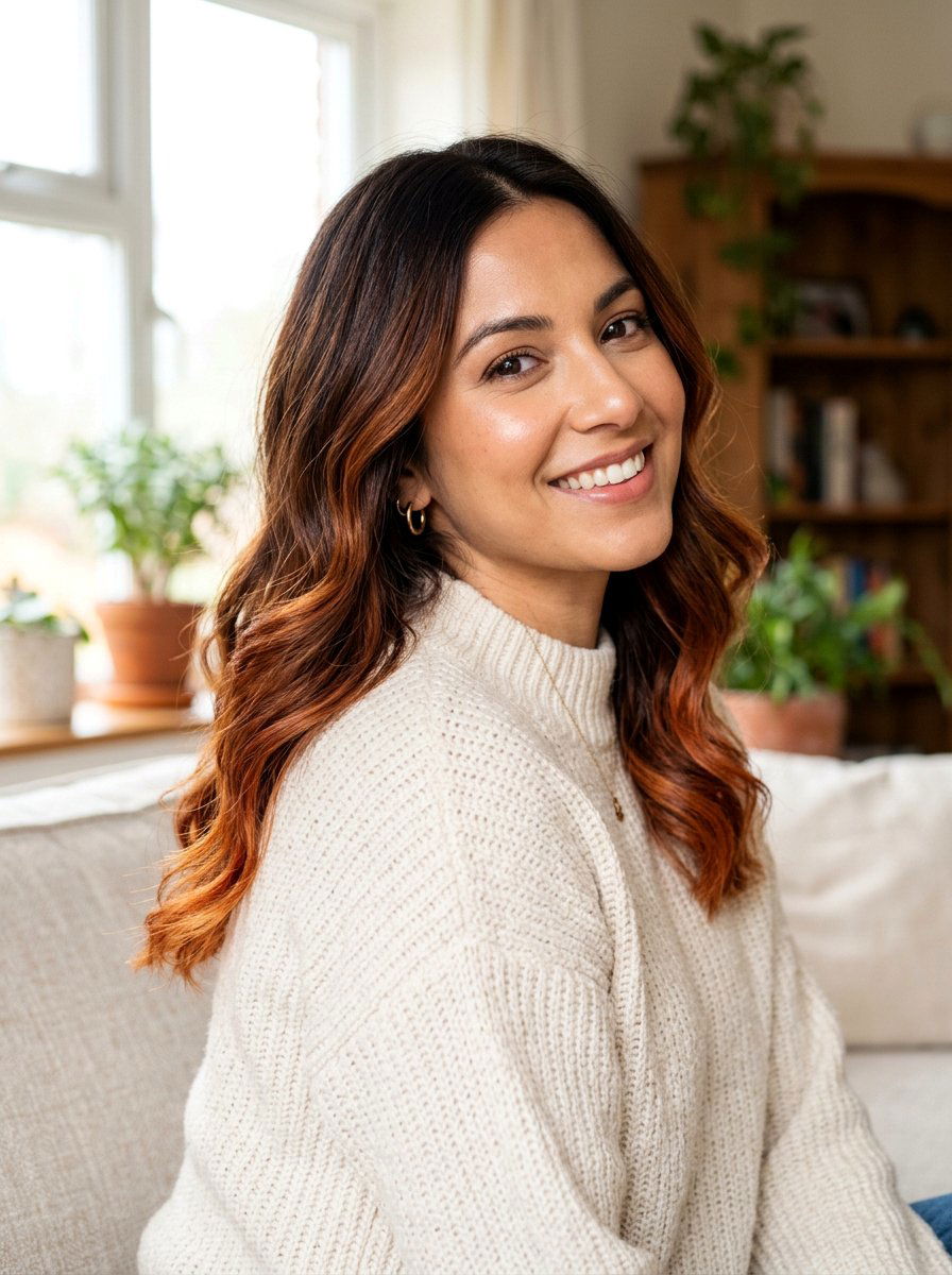 Dark Ginger Balayage With Shadow Root - 20 ginger balayage with shadow root1 - 20 ginger balayage with shadow root_1